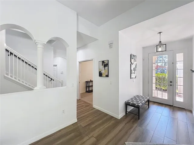 a view of livingroom with furniture and wooden floor