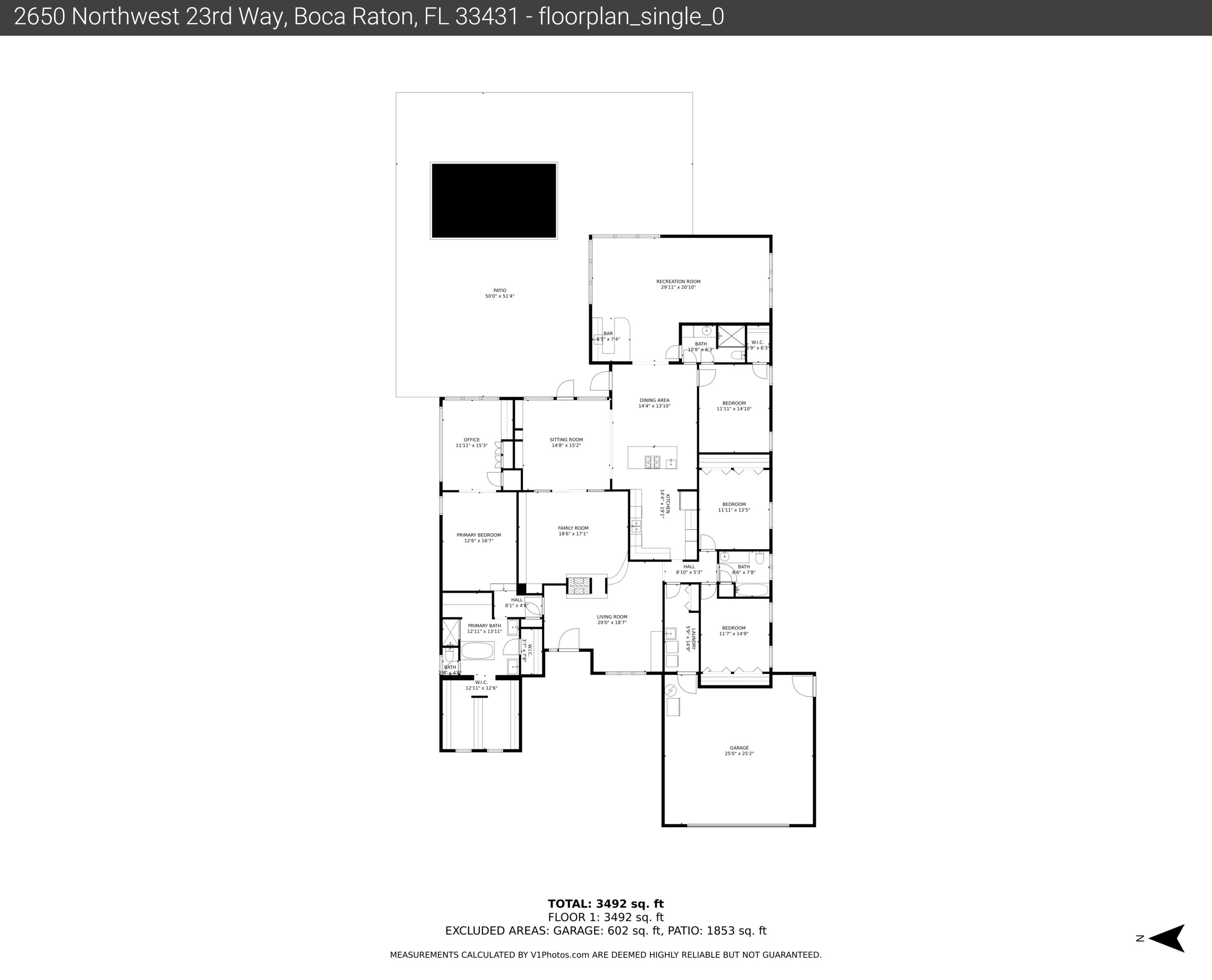 2650 Northwest 23rd Way Boca Raton, FL 33431 - Photo 58 of 58 FLOOR PLAN