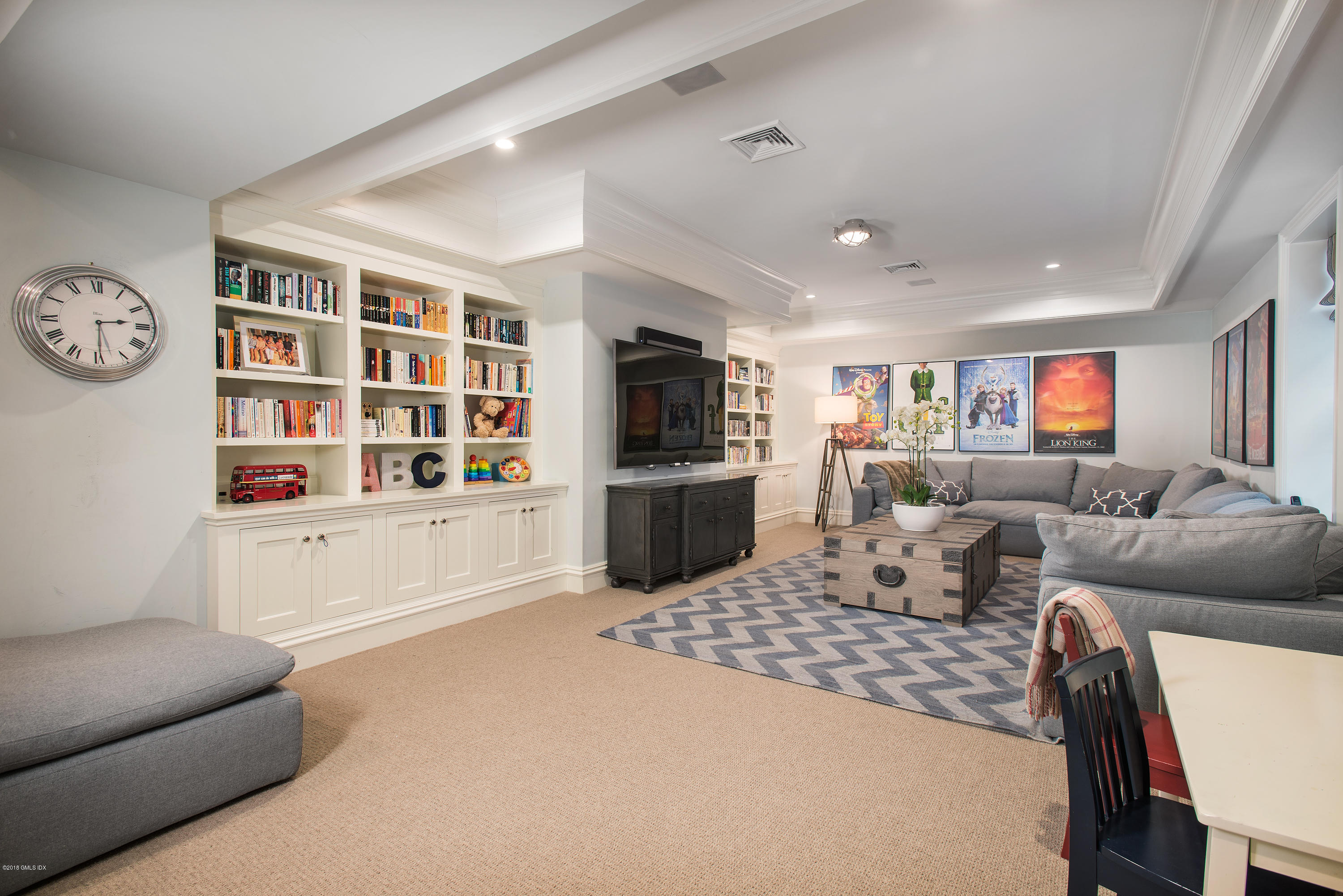 751 Lake Avenue Greenwich, CT 06830 - Photo 27 of 38 a living room with furniture and a flat screen tv