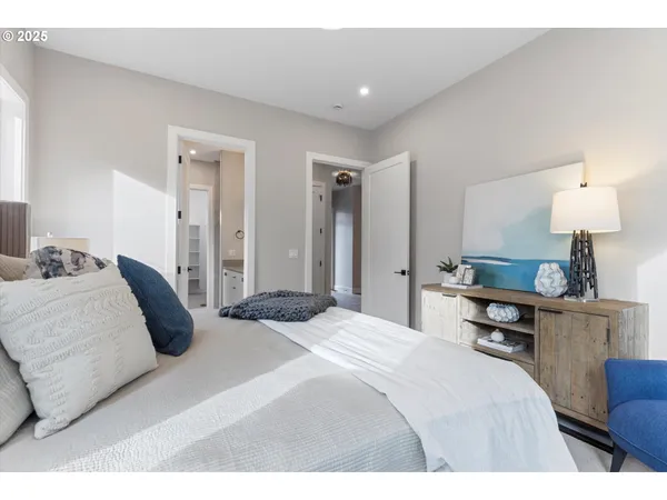 a bathroom with a granite countertop sink mirror and a