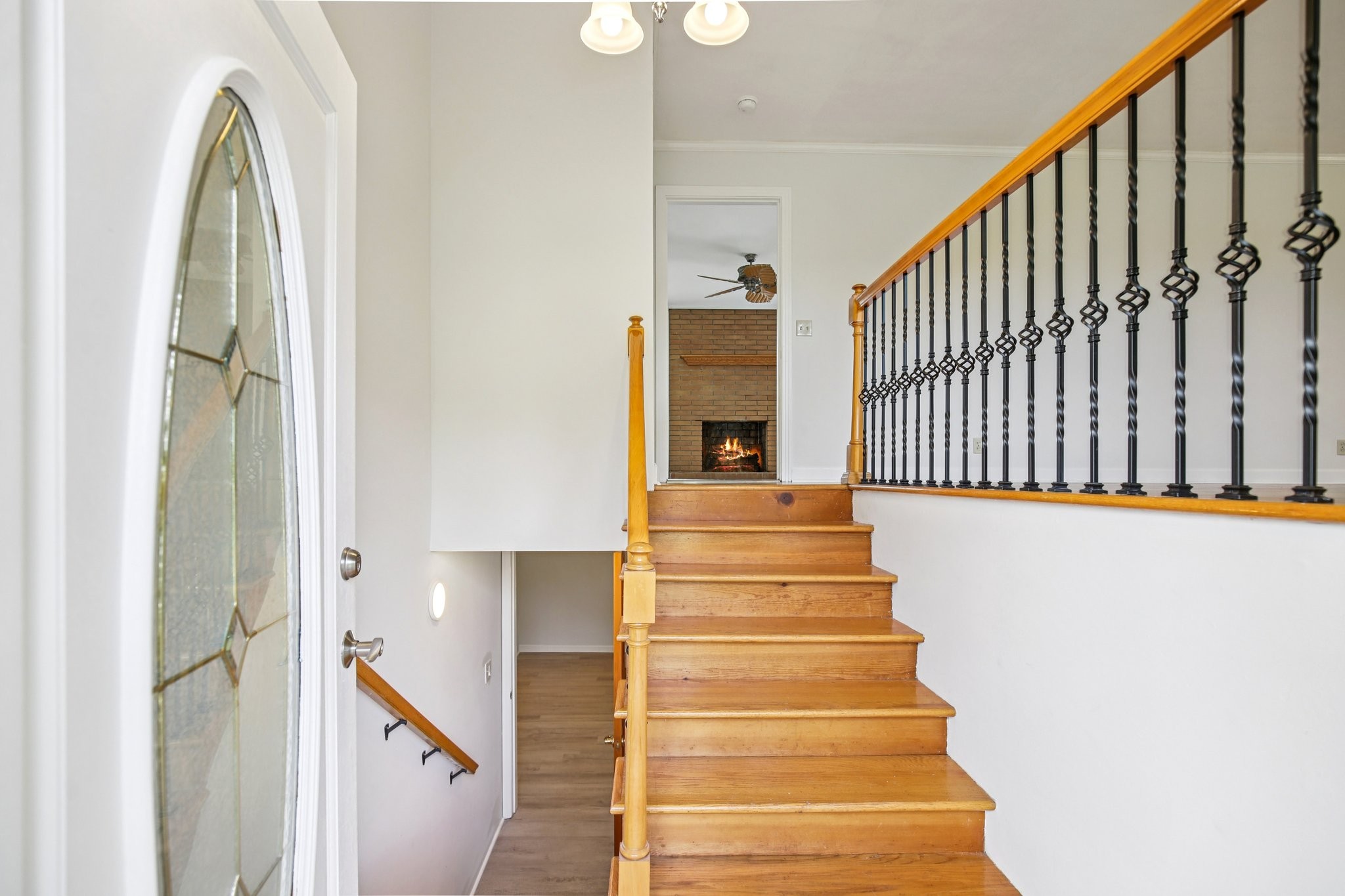 2411 Cloverdale Road Nashville, TN 37214 - Photo 4 of 33 a view of staircase with white walls and railing