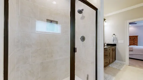 a view of a kitchen from the hallway