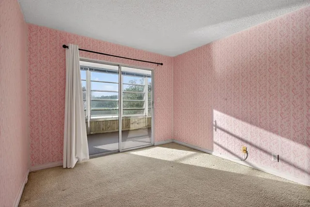 an empty room with a window