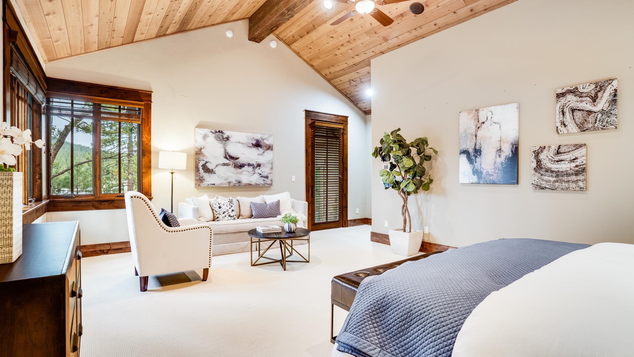 8602 Lloyd Tevis Drive Truckee, CA 96161 - Photo 13 of 21 a bedroom with furniture and a large window