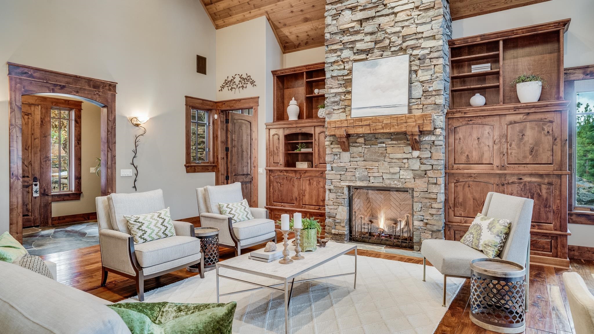 8602 Lloyd Tevis Drive Truckee, CA 96161 - Photo 4 of 21 a living room with furniture and a fireplace