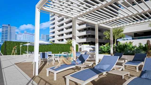 a view of an outdoor space with seating area