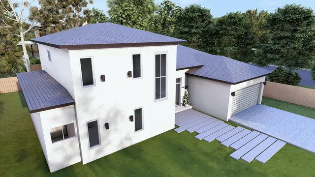 a view of a house with a yard