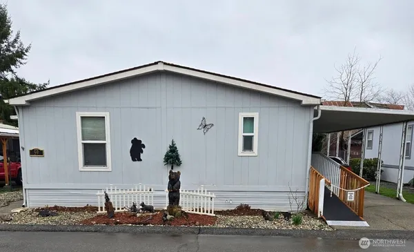 a front view of a house