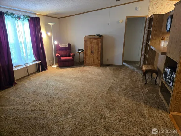 a very nice looking room with a large window