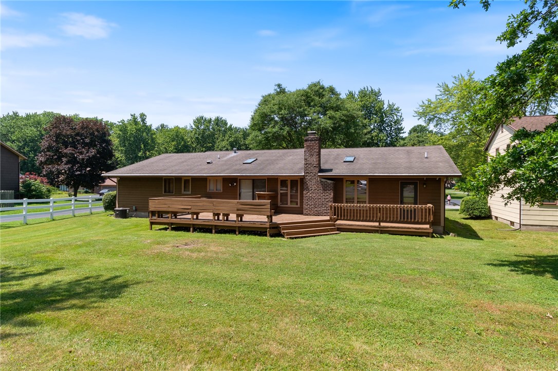 85 Stover Road Chili, NY 14624 - Photo 3 of 41 The HUGE (and WELL MAINTAINED) deck is a wonderful place to entertain guests!