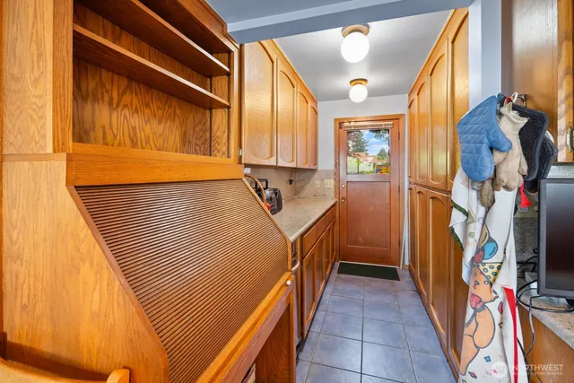 a view of a storage and utility room