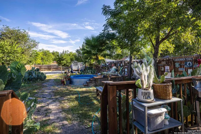 a view of an outdoor sitting area