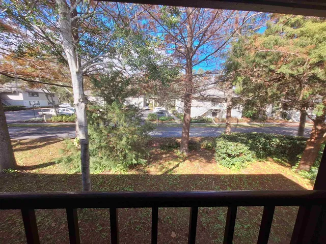 a view of a yard from a window