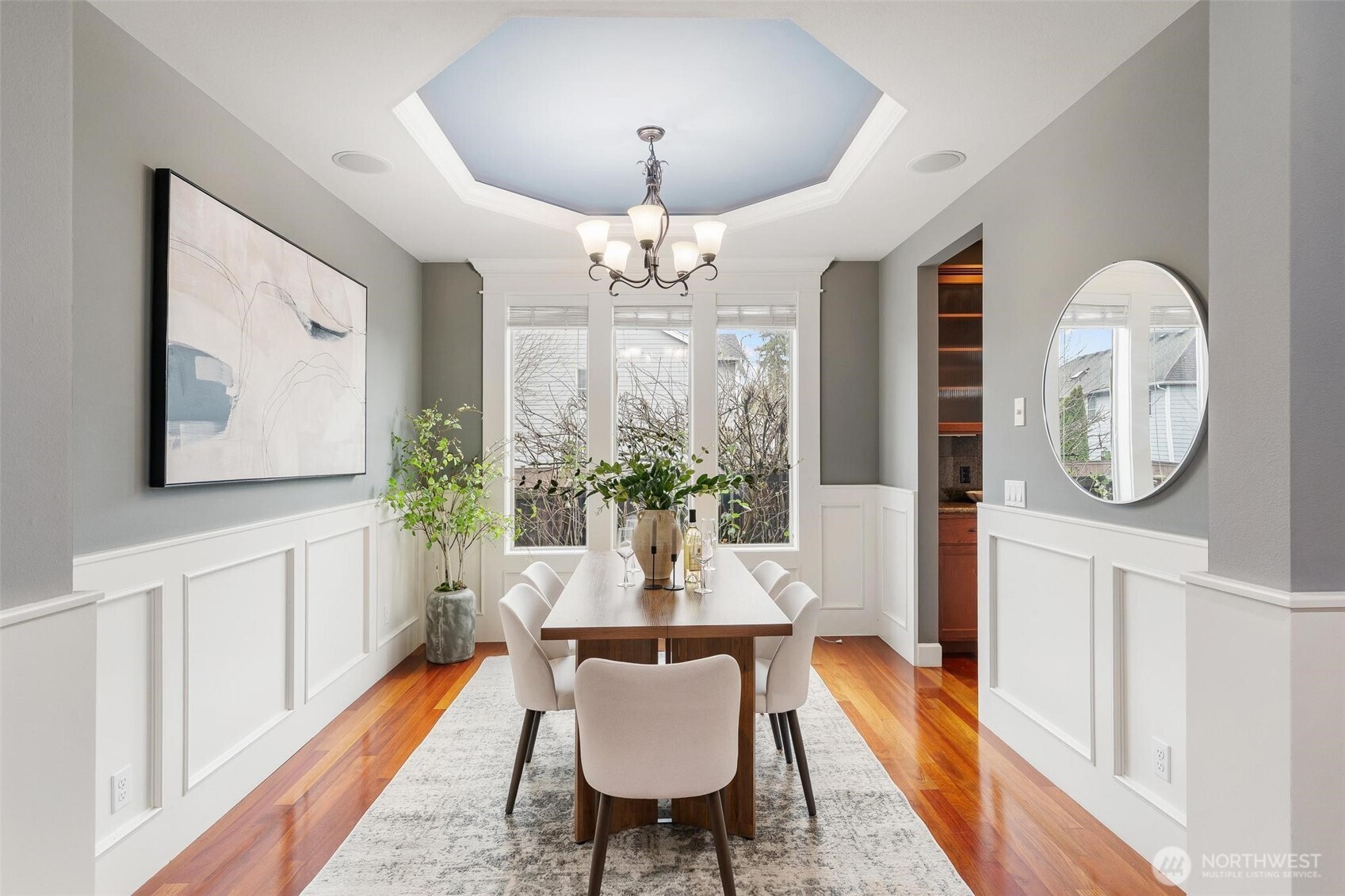 6743 Southeast 2nd Street Renton, WA 98059 - Photo 16 of 35 a view of a dining room with furniture window and wooden floor