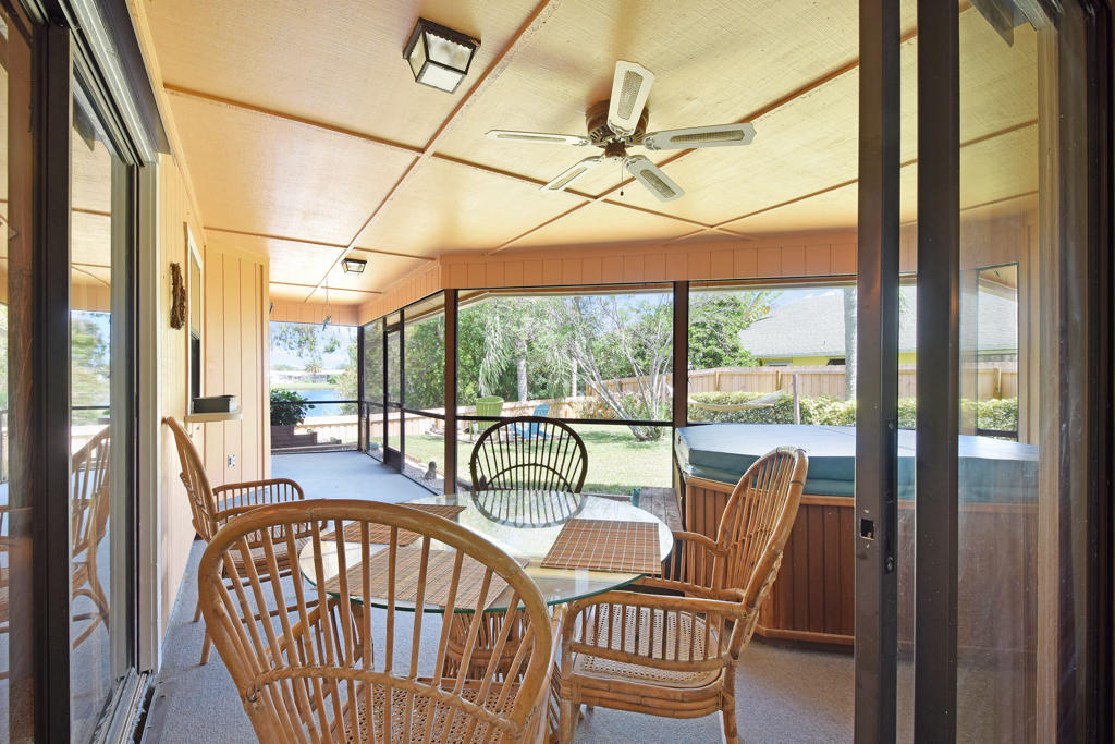 4319 Southeast Boxleaf Place Stuart, FL 34997 - Photo 19 of 27 Screened Patio w/ Hot Tub