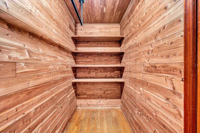 a view of entryway with wooden floor