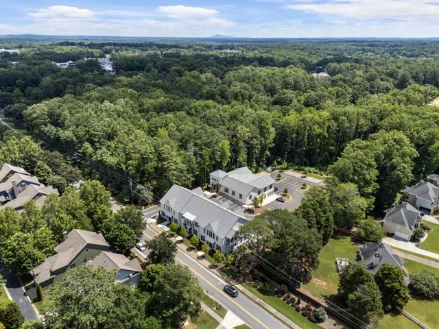 an aerial view of multiple house