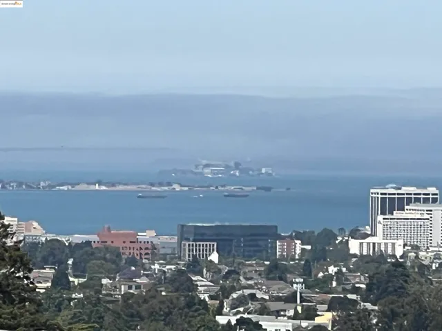 a view of city and ocean
