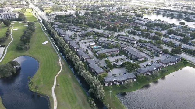 an aerial view of a highlighted house