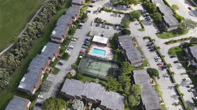 an aerial view of a city