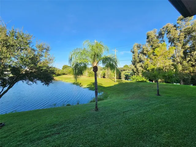 a view of yard with green space