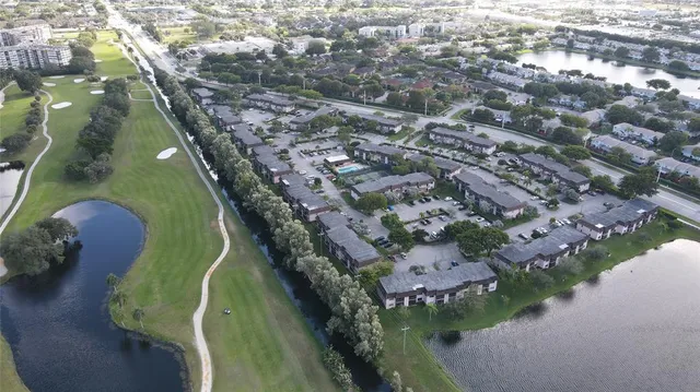 an aerial view of a highlighted house