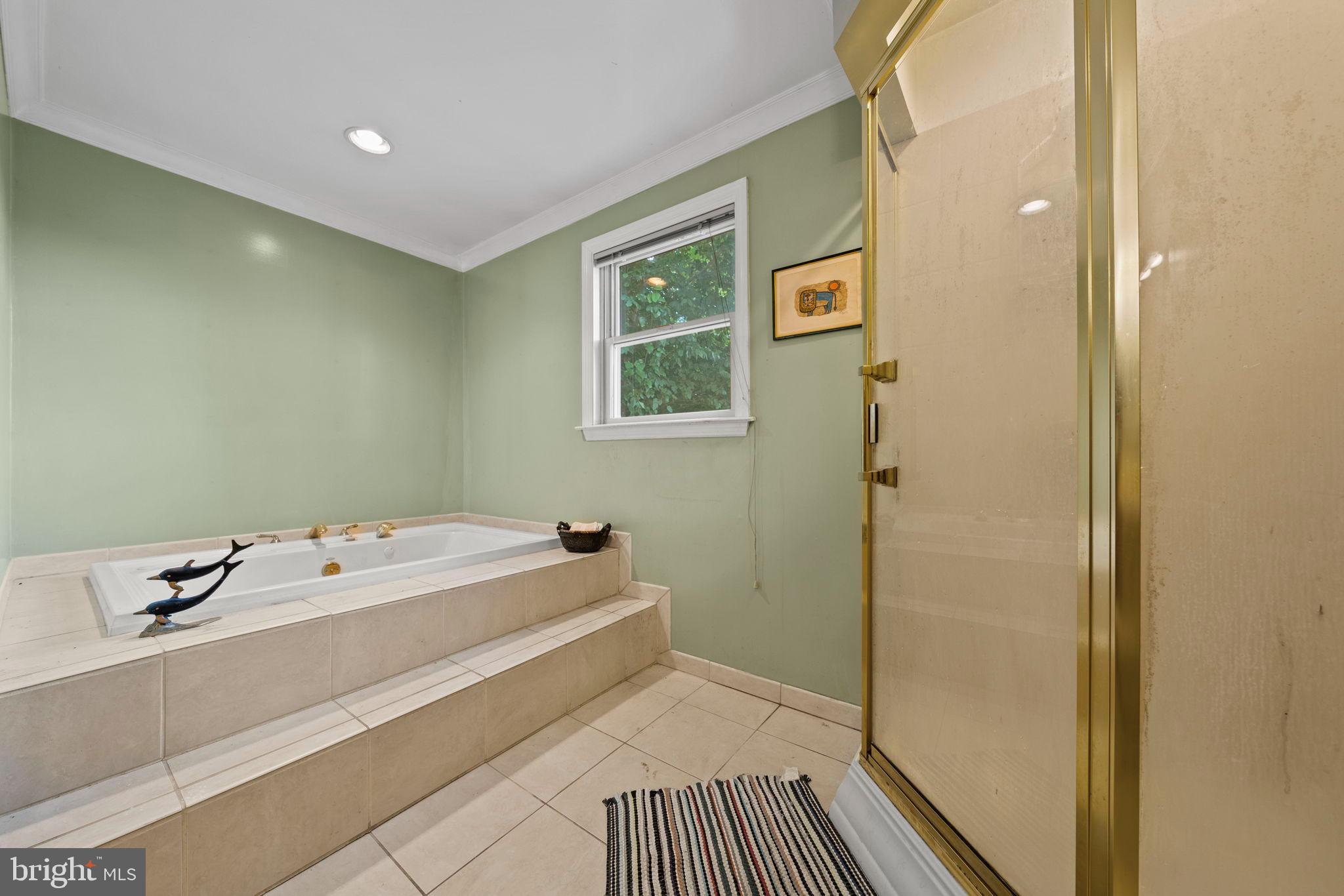 6517 29th Street North Arlington, VA 22213 - Photo 22 of 49 a bathroom with a tub sink and mirror