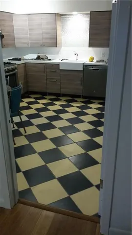 a view of a kitchen