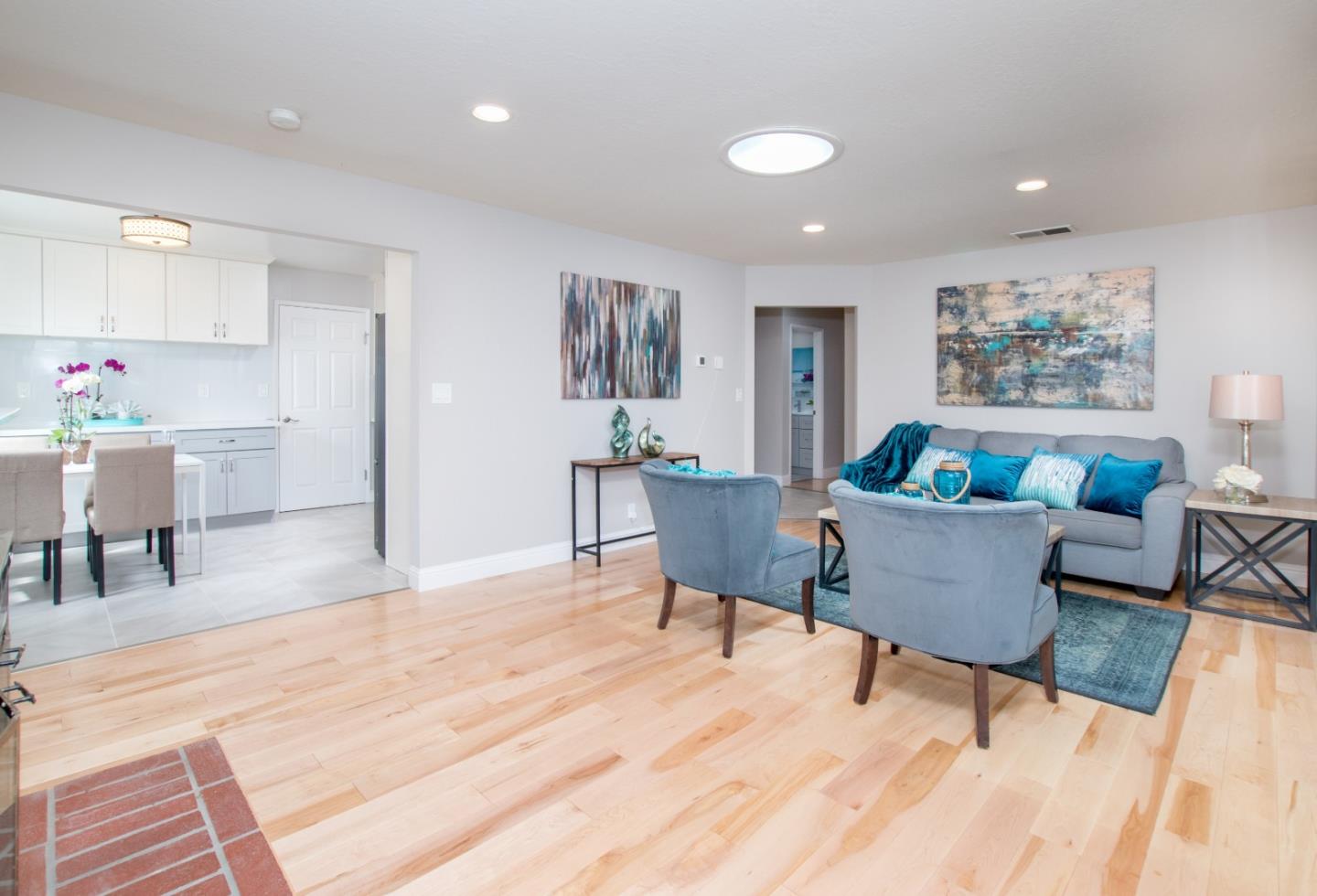 3416 Tracy Drive Santa Clara, CA 95051 - Photo 6 of 26 a living room with furniture and a dining table with wooden floor