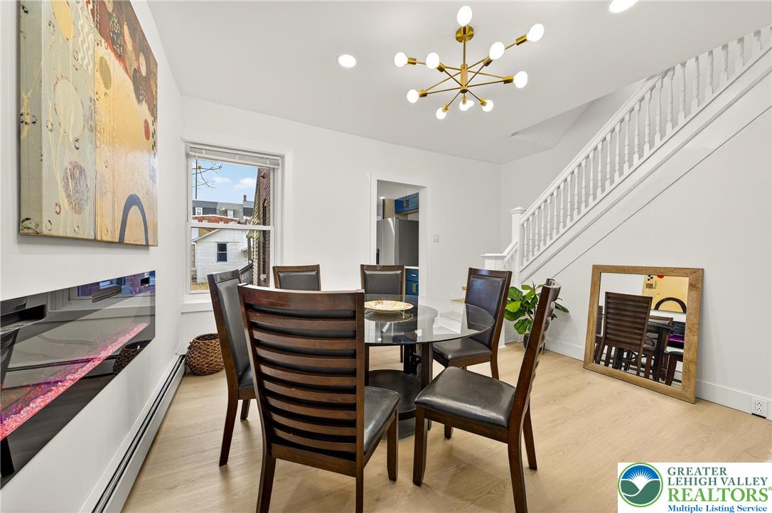 43 Evergreen Street Nazareth, PA 18064 - Photo 7 of 39 a view of a dining room with furniture and a chandelier