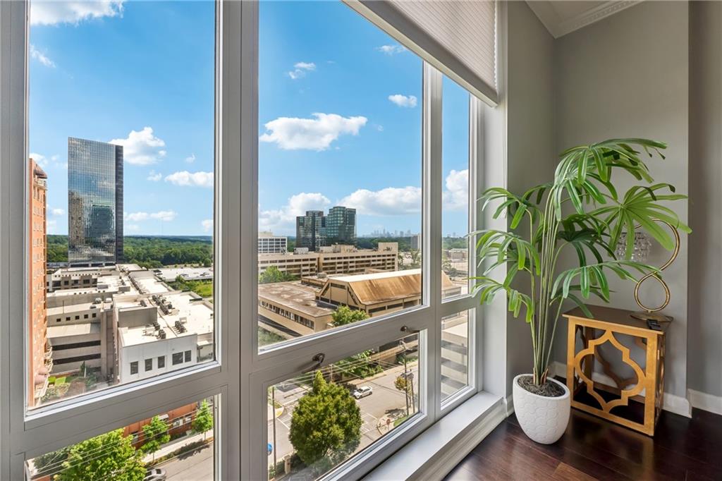 3475 Oak Valley Road Northeast, Unit 980 Atlanta, GA 30326 - Photo 18 of 42 a view of a potted plant with a large window