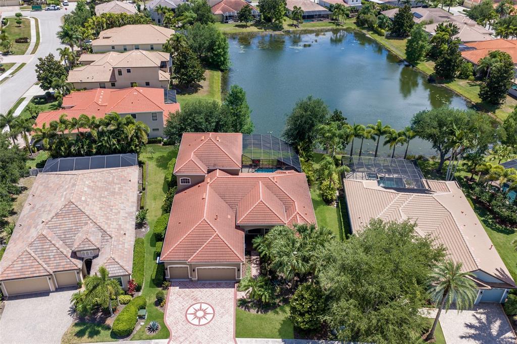 14806 Bowfin Terrace Lakewood Ranch, FL 34202 - Photo 58 of 58 an aerial view of a house with outdoor space and lake view