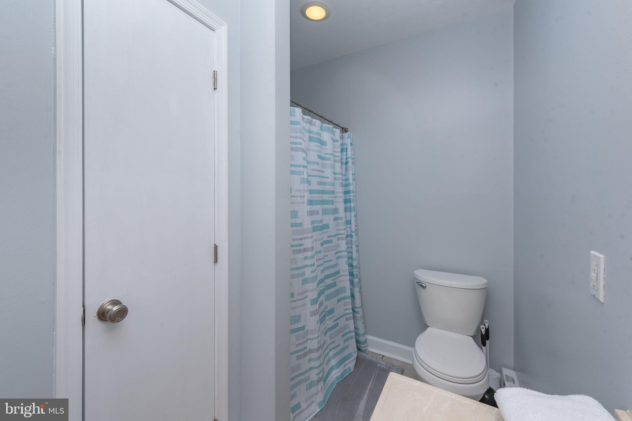 2667 Mayhew Inn Road Oakland, MD 21550 - Photo 27 of 44 a white toilet sitting next to a shower curtain