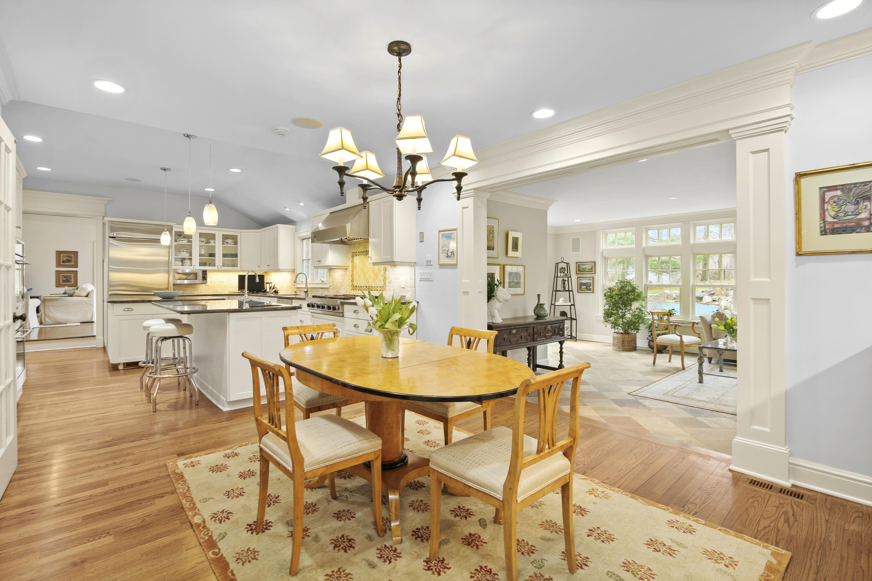 346 Frogtown Road New Canaan, CT 06840 - Photo 12 of 36 a view of a dining room and livingroom view