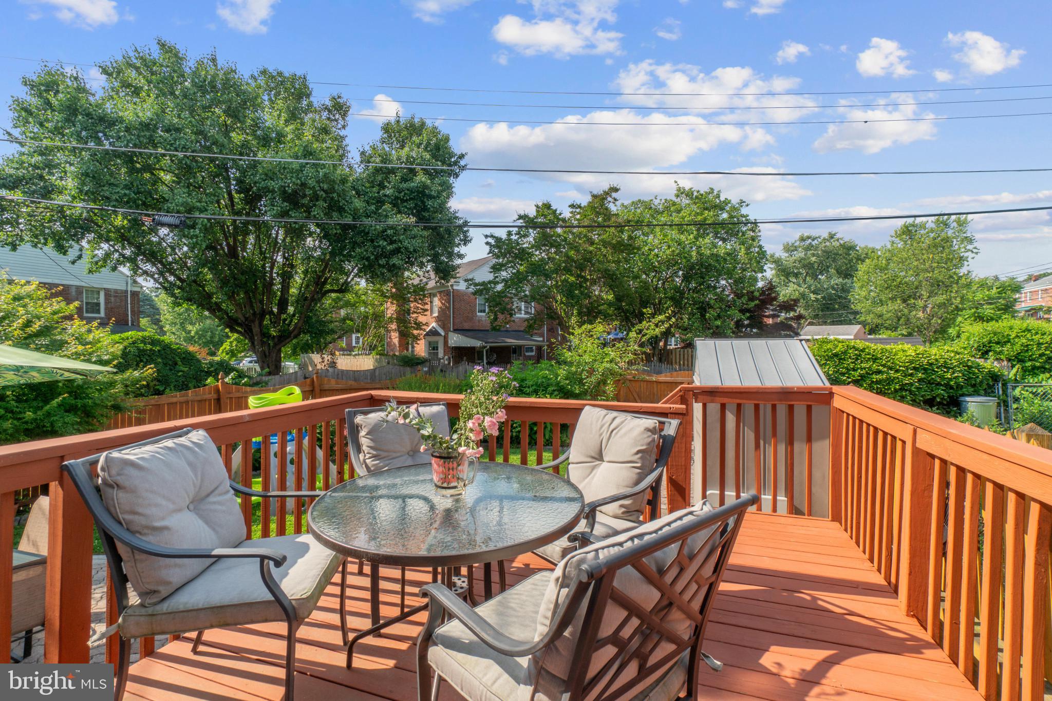 1931 Edgewood Road Towson, MD 21286 - Photo 16 of 22 a view of balcony with a table and chairs