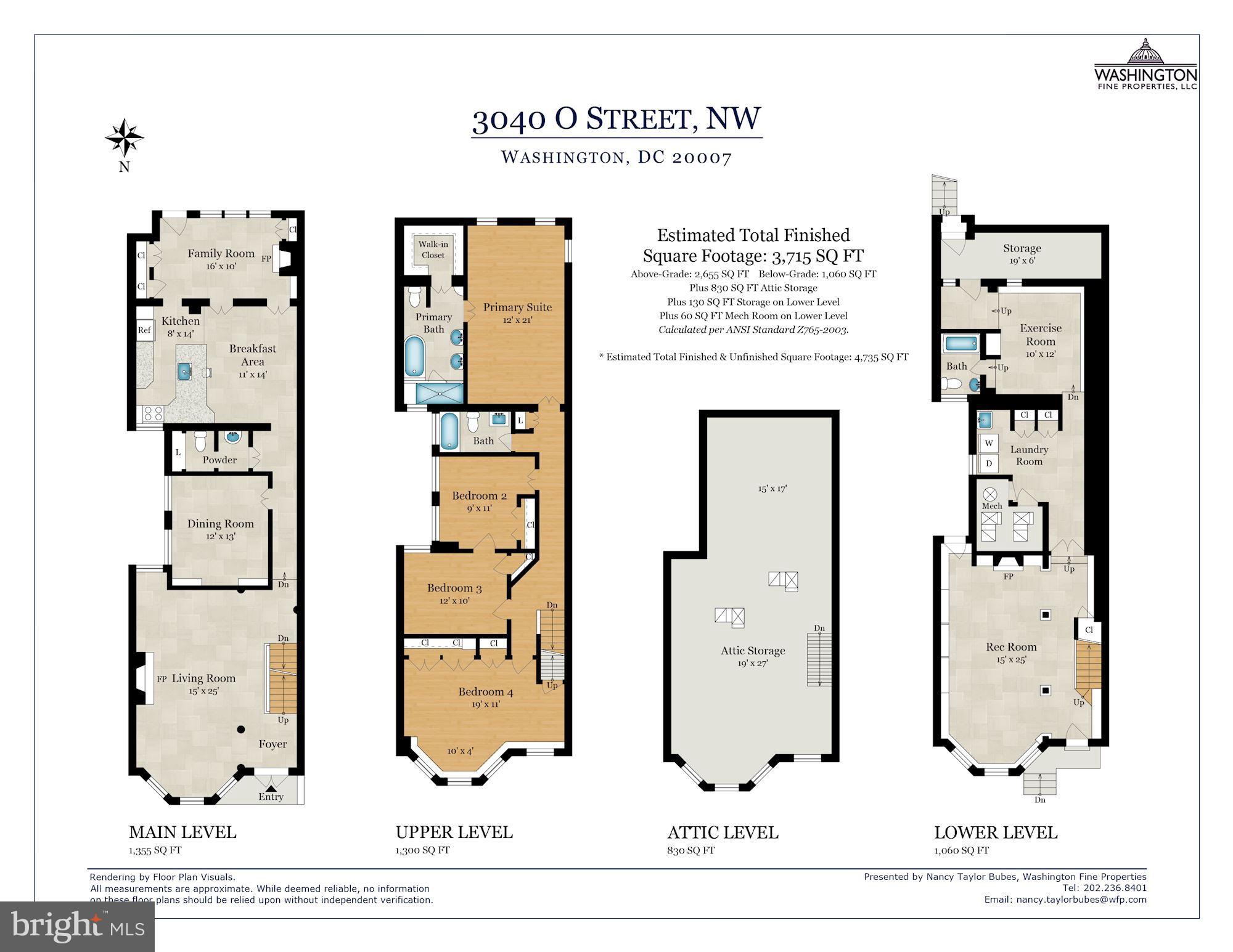 3040 O Street Northwest Washington, DC 20007 - Photo 20 of 20 Floor Plan