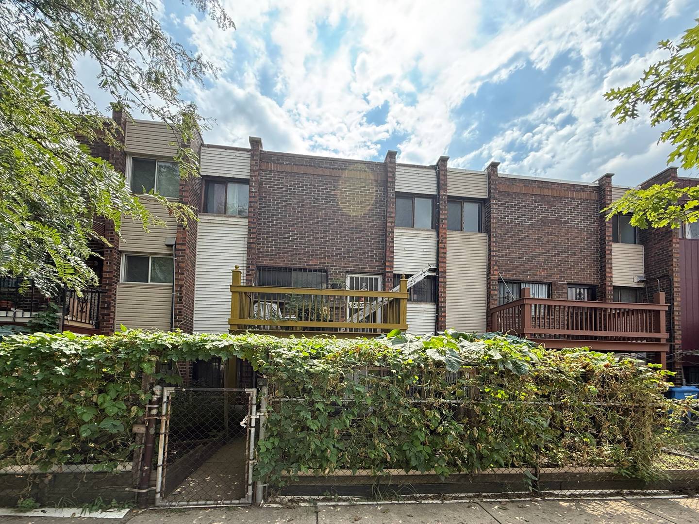 a house view with a garden space