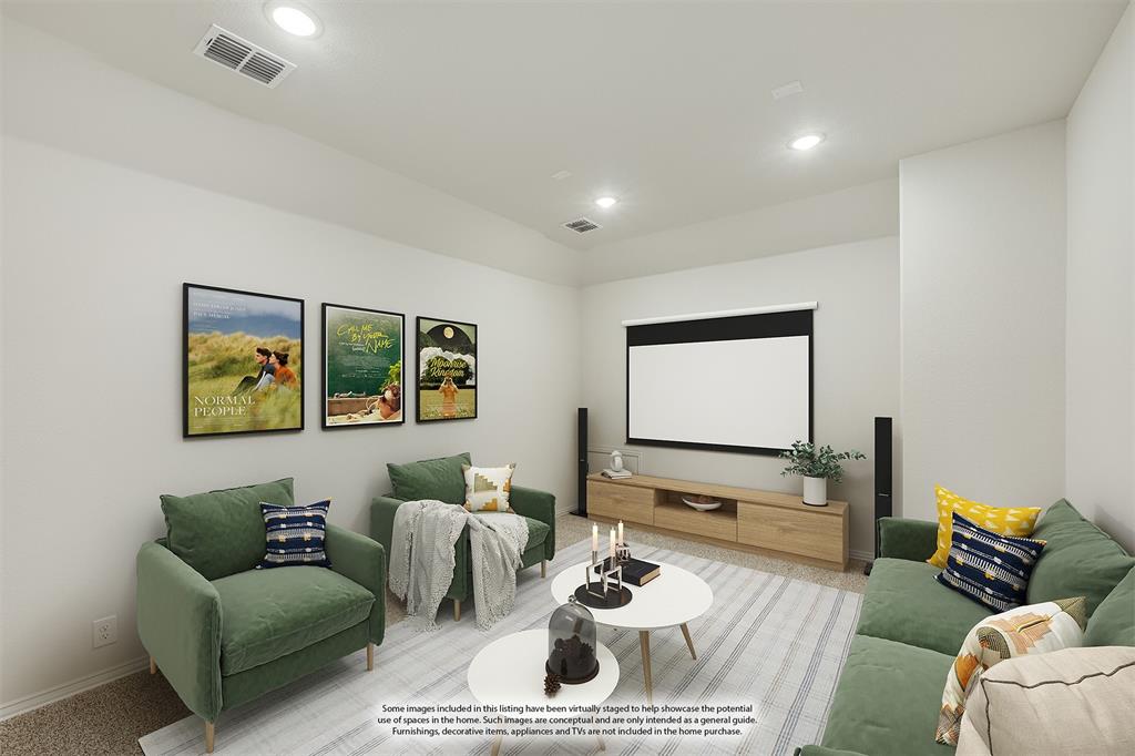 729 Seahawk Street Joshua, TX 76058 - Photo 30 of 40 a living room with furniture and a flat screen tv