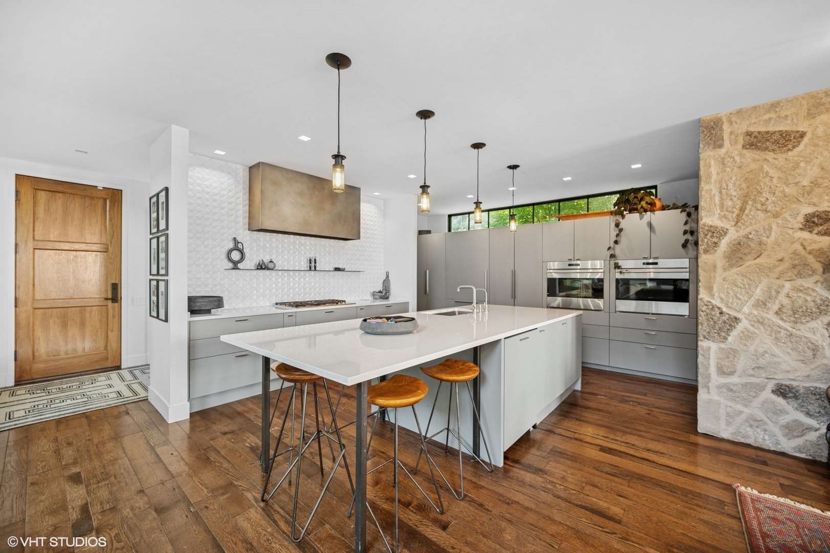 1331 Asbury Avenue Evanston, IL 60201 - Photo 13 of 46 a kitchen with a sink and refrigerator