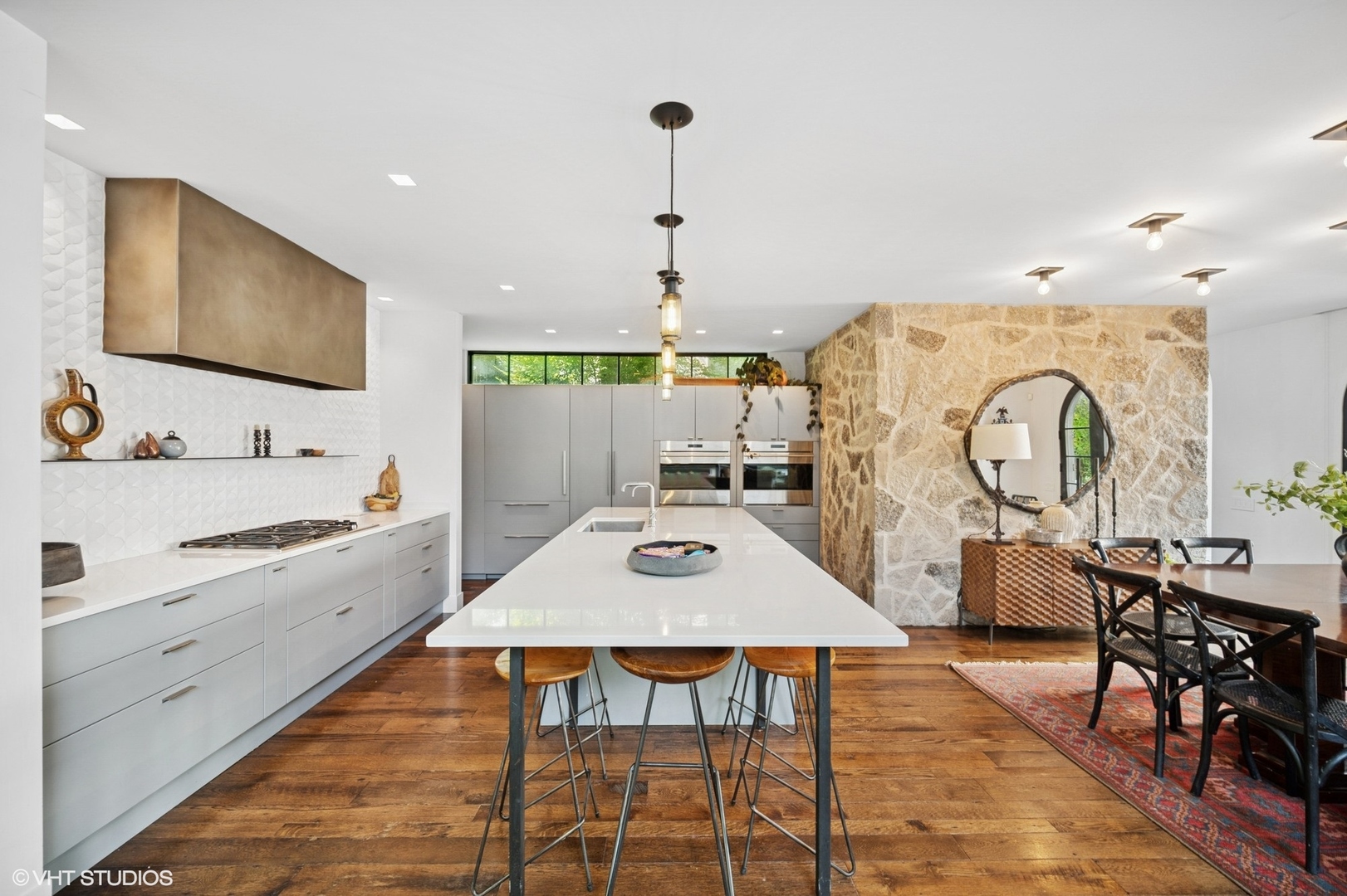 1331 Asbury Avenue Evanston, IL 60201 - Photo 16 of 46 a large kitchen with a table and chairs