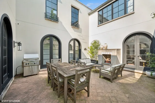 a view of living room and dining room