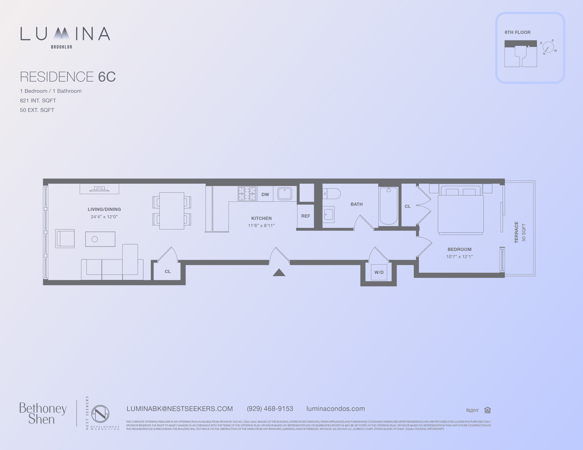 179 20th Street, Unit 6C Brooklyn, NY 11232 - Photo 11 of 11 a view of room with lots of white furniture
