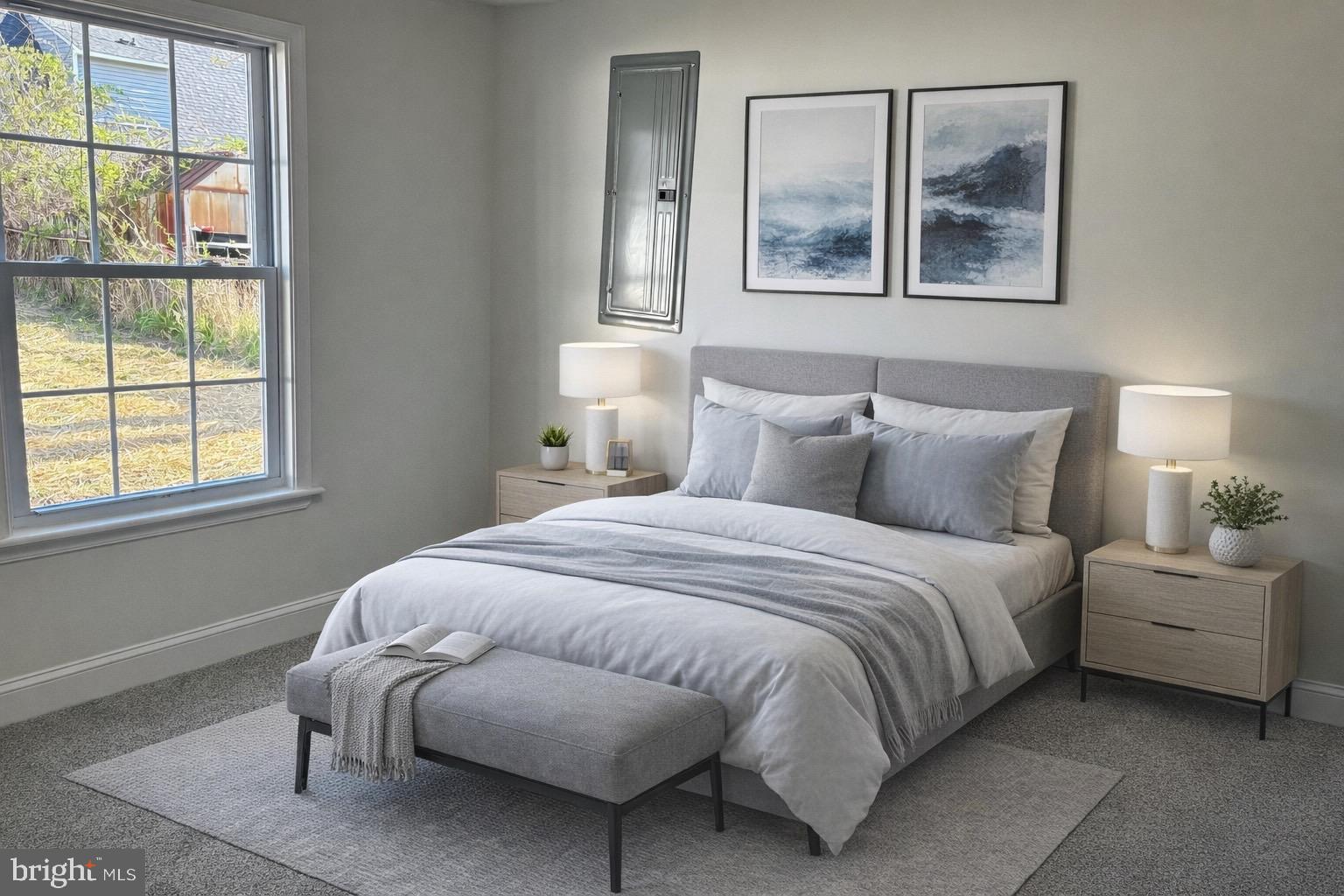 50 Micahill Road Levittown, PA 19056 - Photo 18 of 45 a bedroom with a bed and glass window