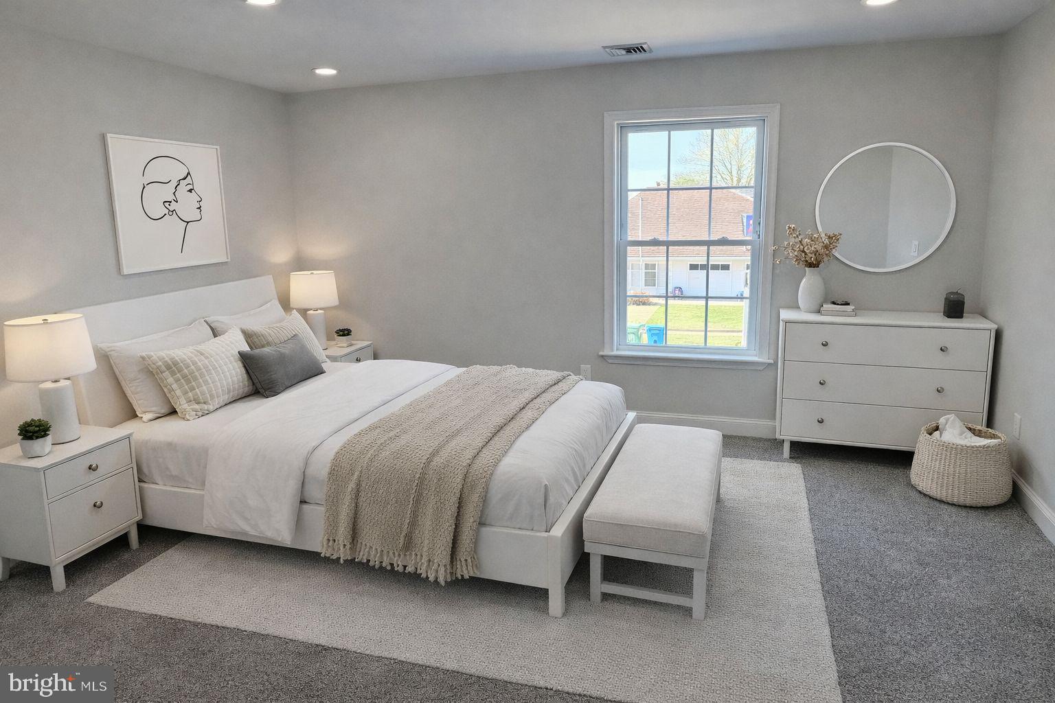 50 Micahill Road Levittown, PA 19056 - Photo 32 of 45 a bedroom with a bed and window