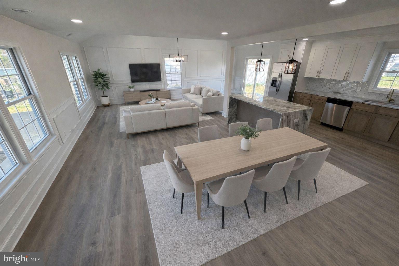 50 Micahill Road Levittown, PA 19056 - Photo 4 of 45 a view of a dining room with furniture and wooden floor