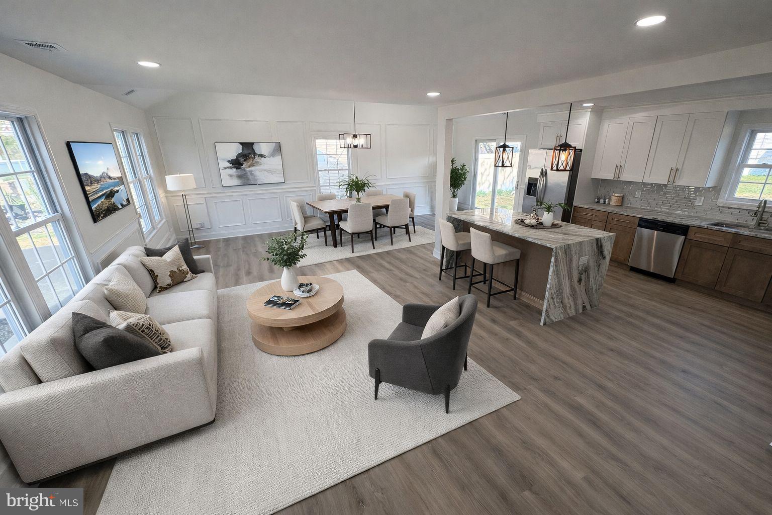 50 Micahill Road Levittown, PA 19056 - Photo 6 of 45 a living room with furniture kitchen view and a wooden floor