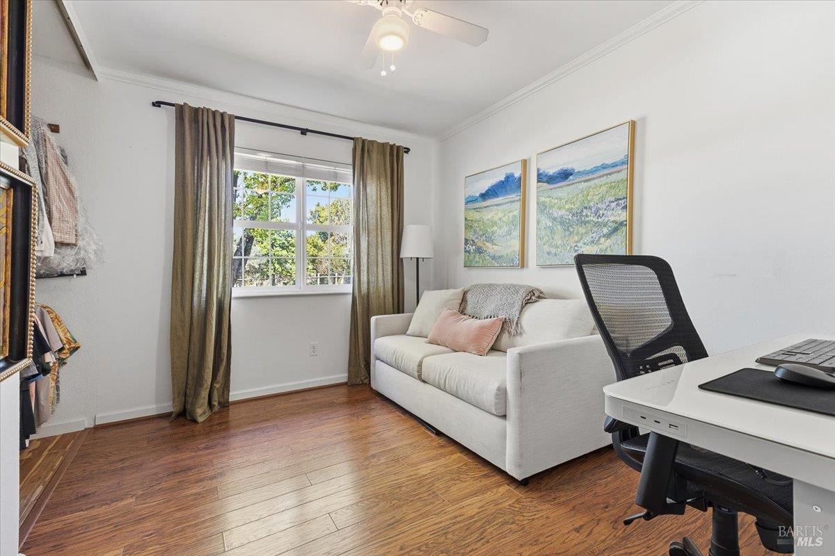 6900 Montecito Boulevard Santa Rosa, CA 95409 - Photo 11 of 25 a bedroom with a bed and a large window