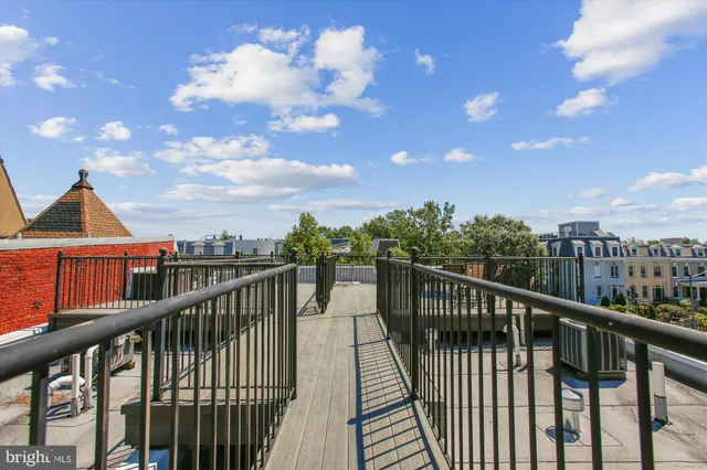 a view of city from a balcony