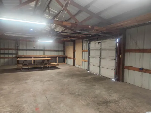 a view of a garage room