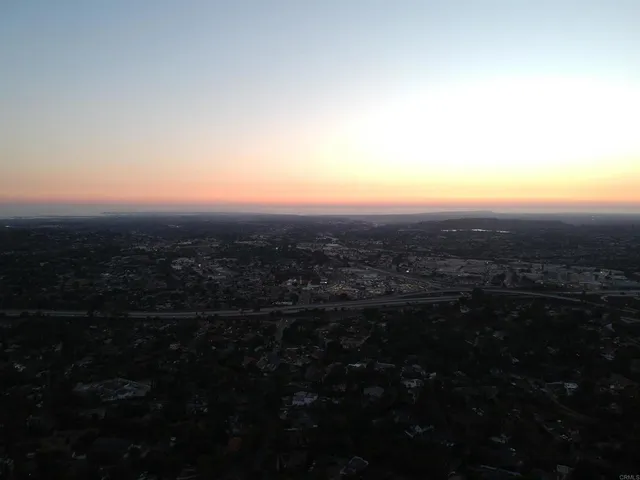 a view of city and mountain